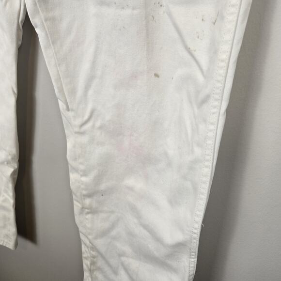 Thrashed White Painter Pant Jeans 36x32 Washed Red Dye Distressed Grunge Punk - Picture 3 of 8